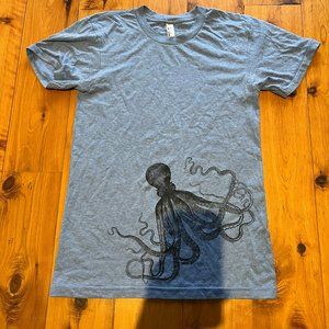 American Apparel Wool T-Shirt, octopus print